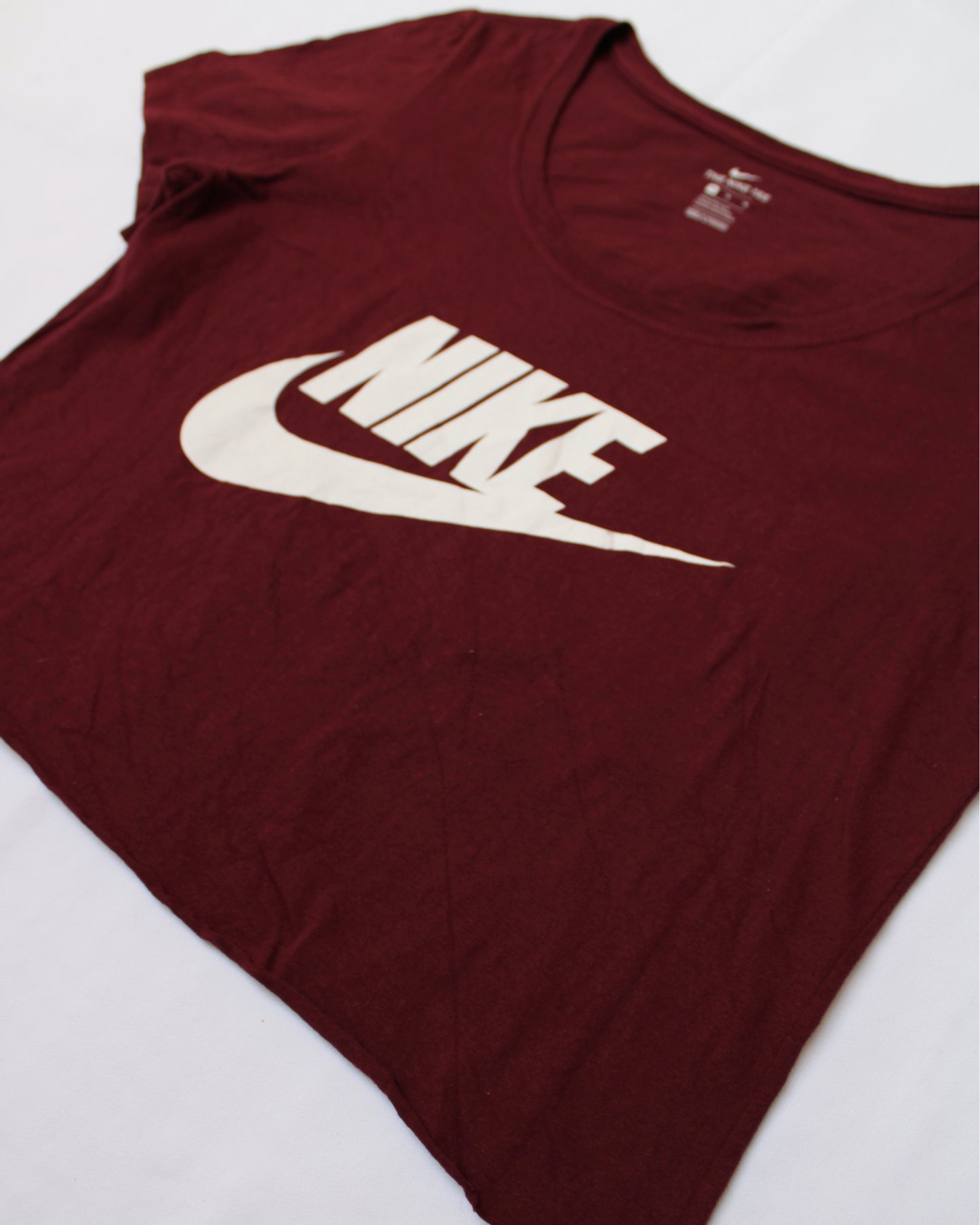 Nike Burgundy Crop Top - Repurpus Vintage