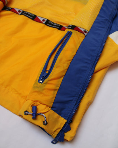 Yellow & Blue Jacket with Hood - Repurpus Vintage