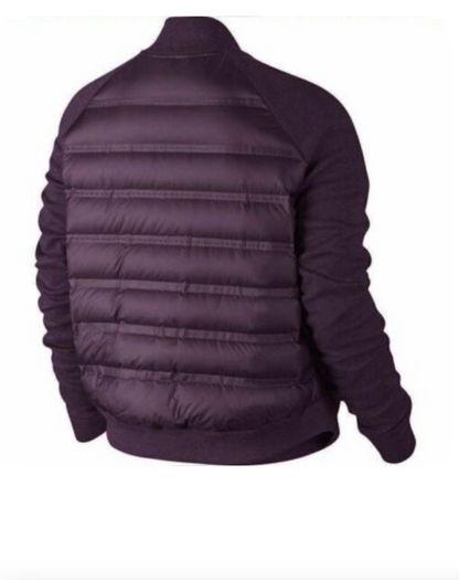Nike Deep Purple Tech Fleece Aeroloft Moto Women's Down Quilted Jacket - Repurpus Vintage